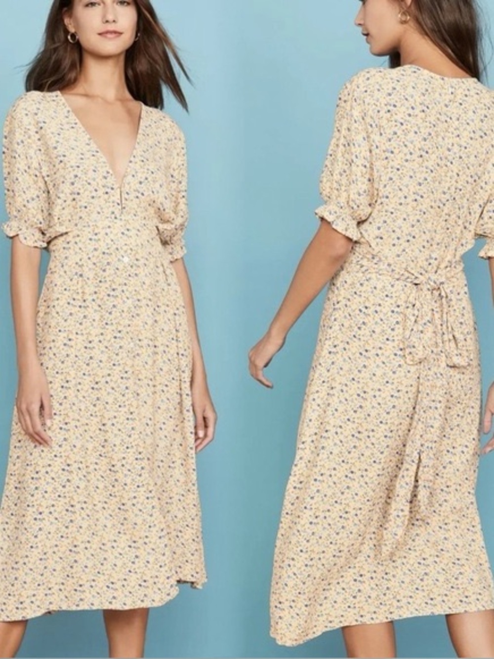 FAITHFULL THE BRAND
Farah Midi Dress In Medina Floral Print